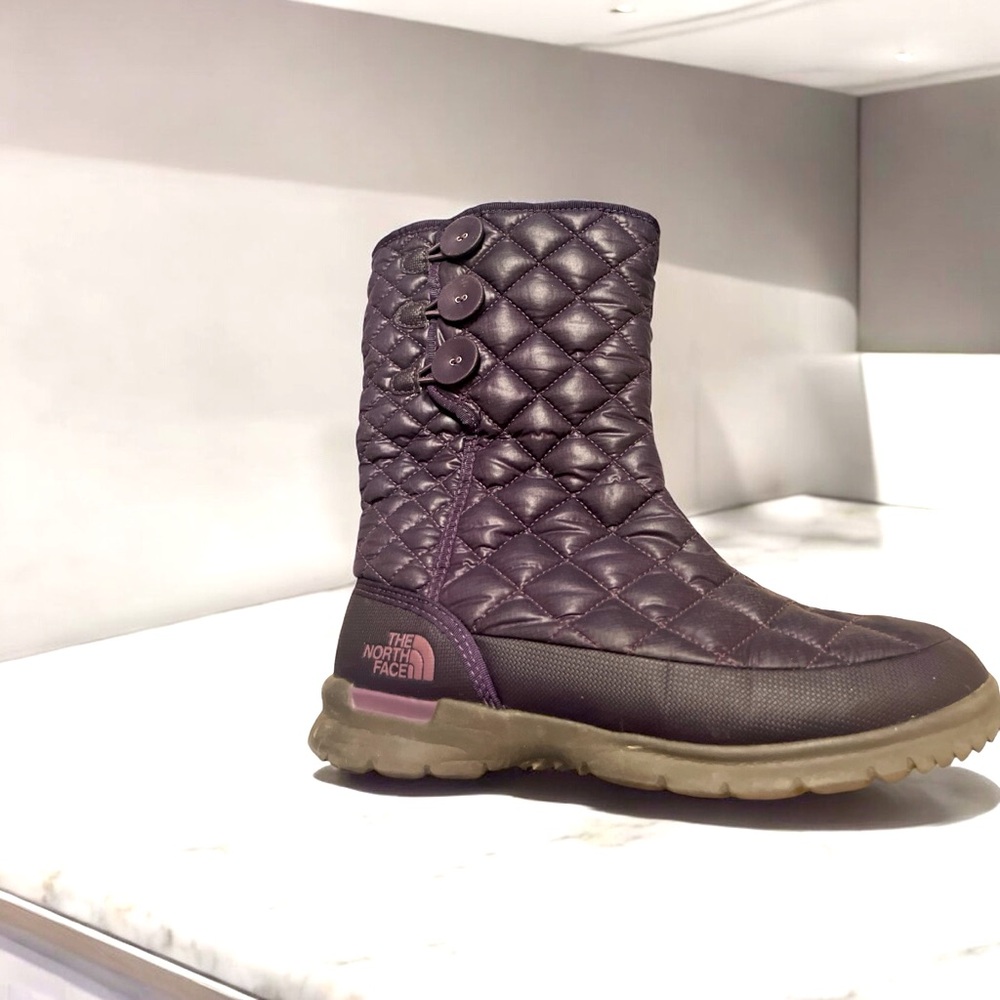 Purple North Face Mid Ankle Boots 8